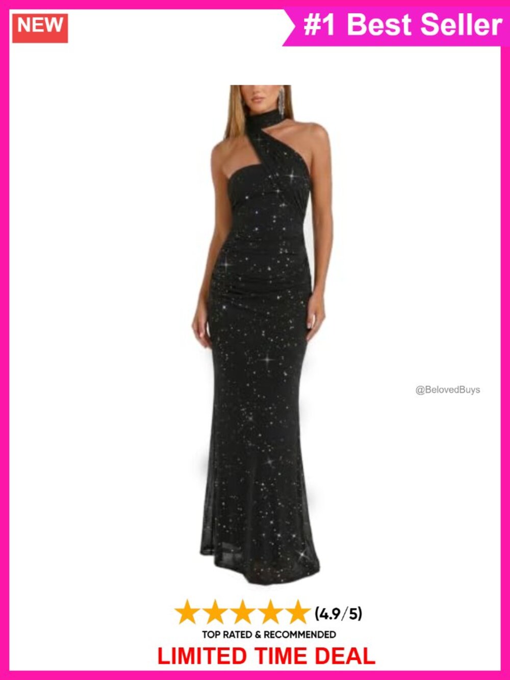 Sequin Mesh Strapless Bodycon Maxi Dress Formal Wedding Guest with Scarf